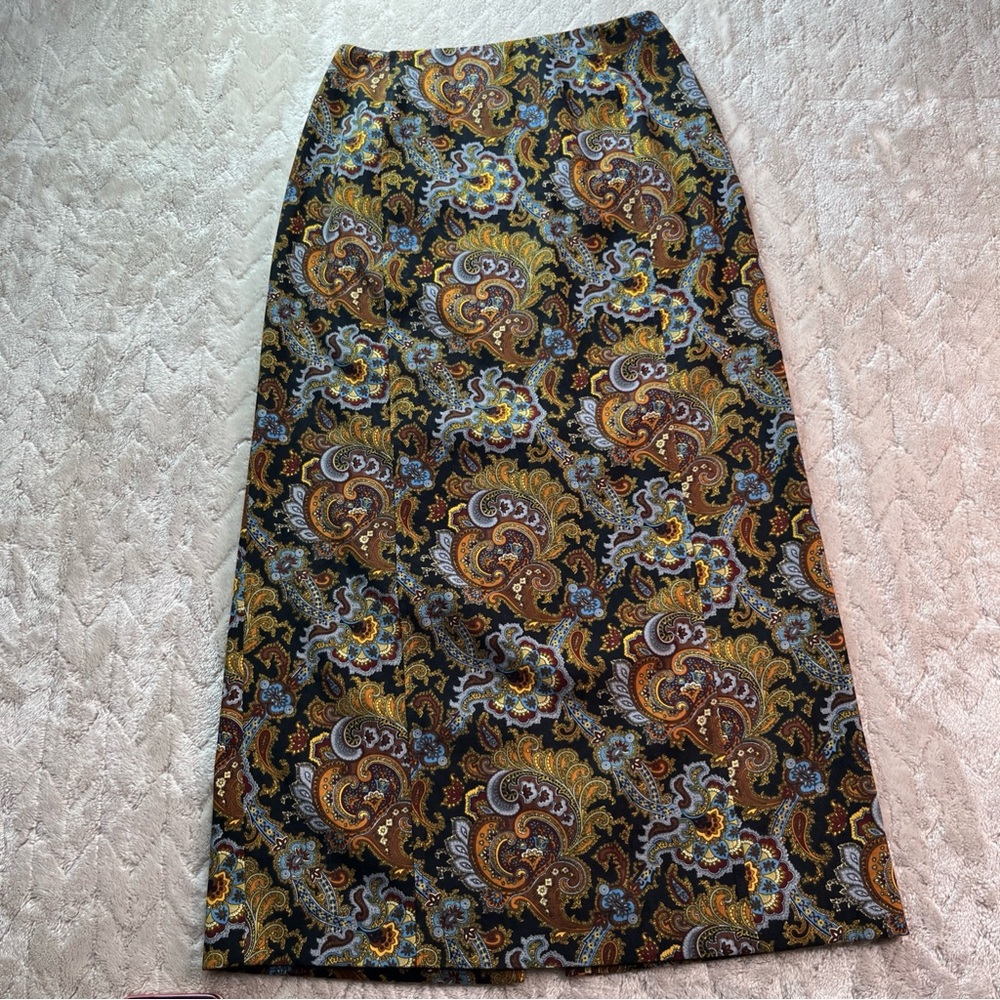 Harve Benard Multicolor Paisley Pencil Skirt
